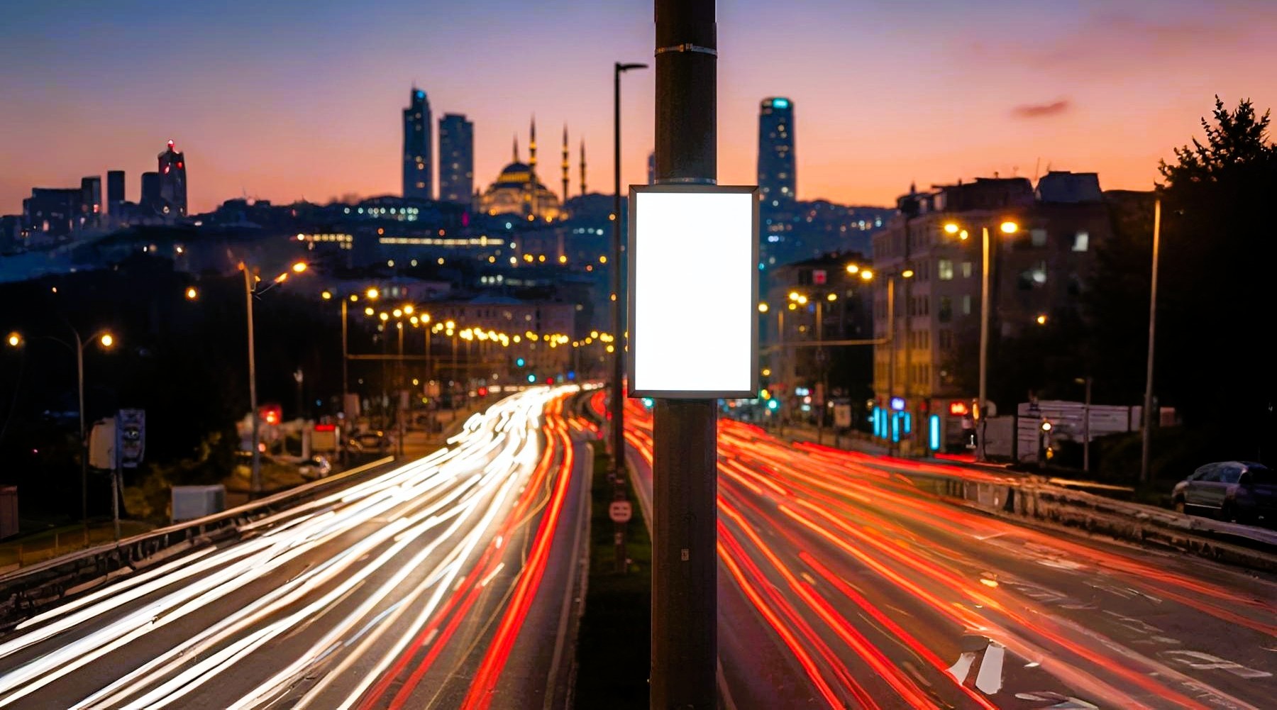 Electricity Pole Advertisements in Istanbul
